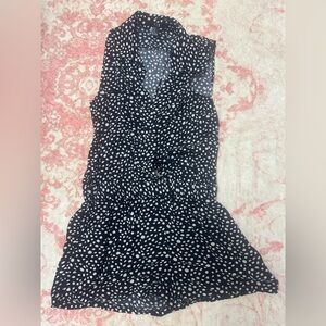 Forever 21 Navy and White Polka Dot Top